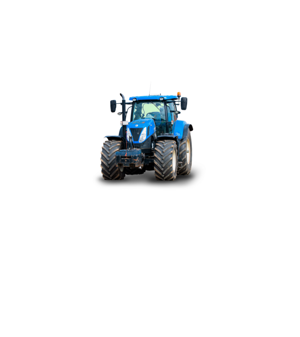 TRACTOR model alb pe tricou