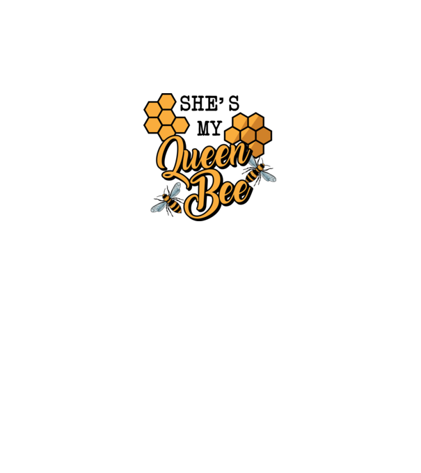 Queen Bee model gri pe tricou