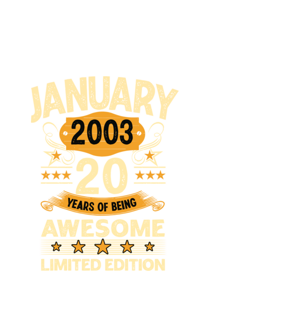 January 2003 20 years of being limited edition model alb pe tricou