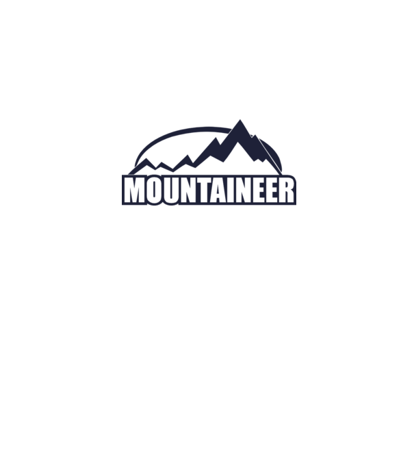 mountaineer model alb pe tricou