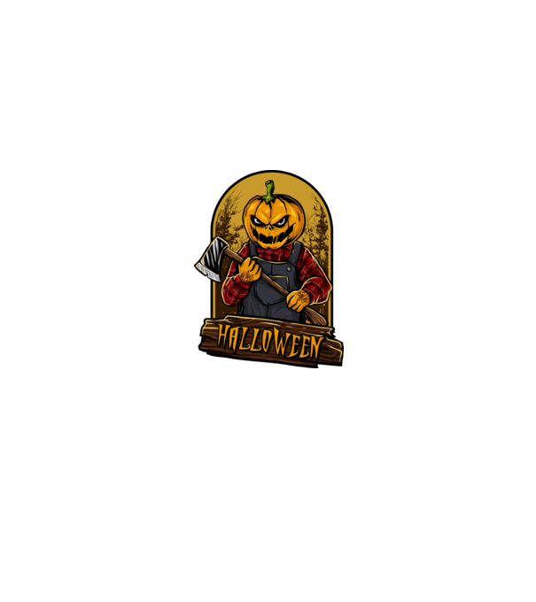 Scary halloween model negru pe tricou