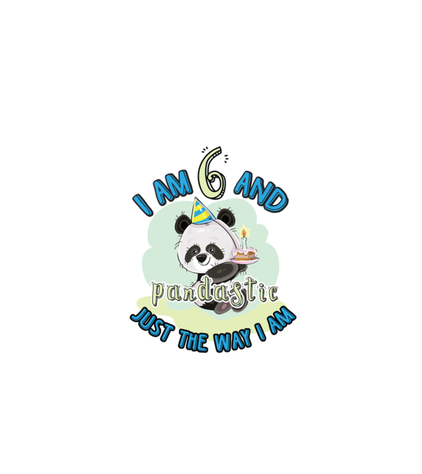 PANDASTIC 6 model alb pe tricou