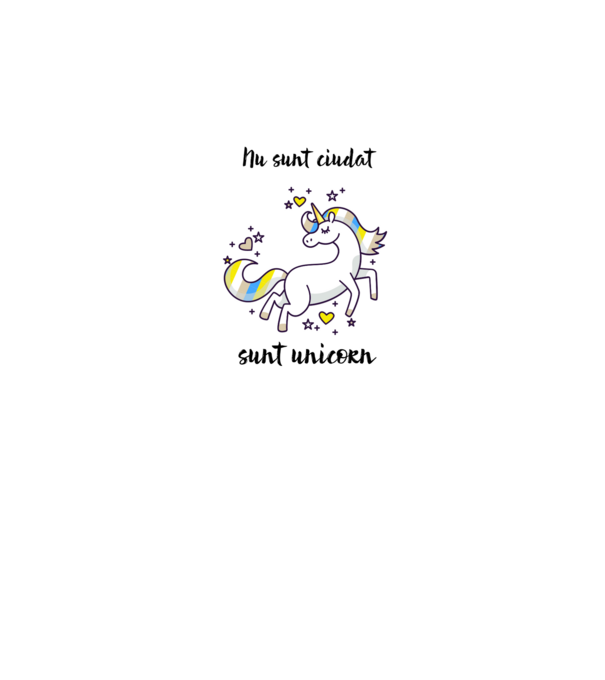 Nu sunt ciudat - sunt unicorn model gri pe tricou