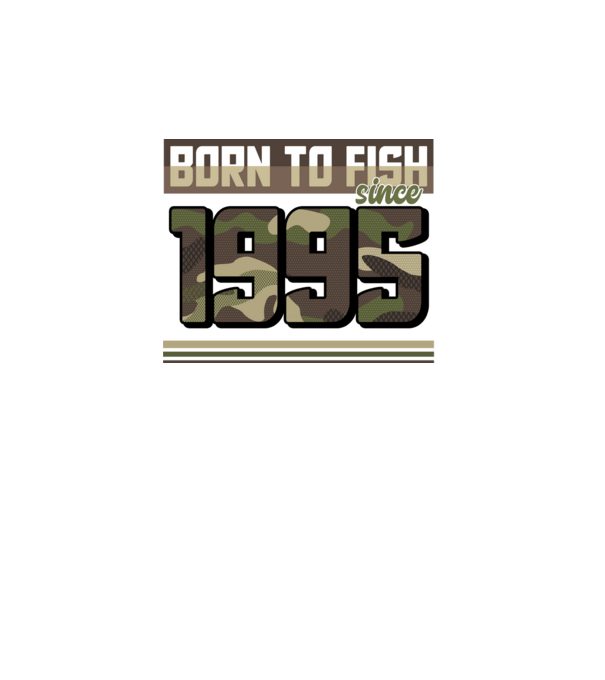 Born to fish since 1995 model turcoaz pe tricou