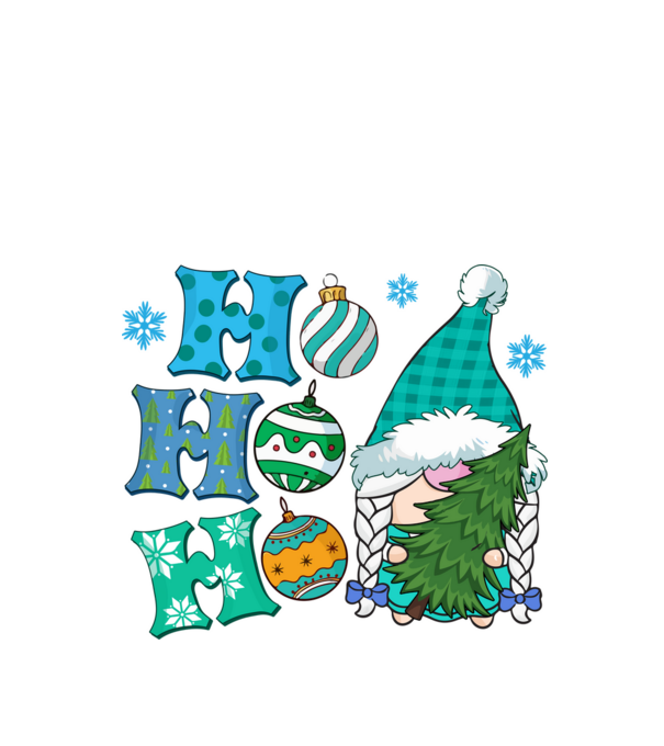 Ho-ho-ho gnome model turcoaz pe tricou