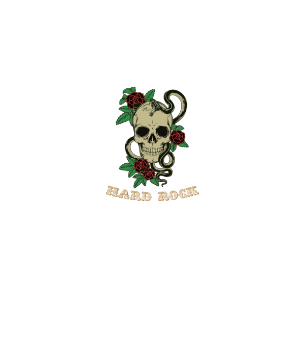 Hard Rock 1 model alb pe tricou