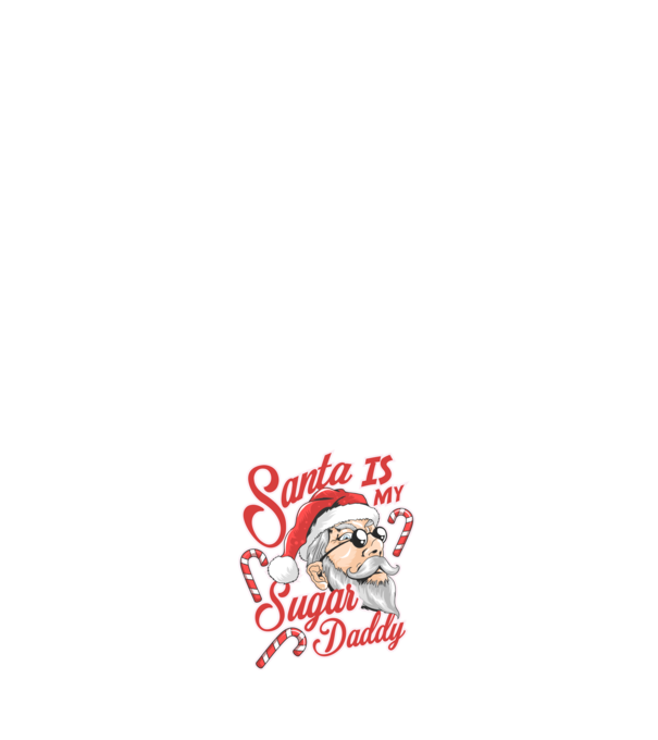 Santa is my sugar daddy model negru pe tricou