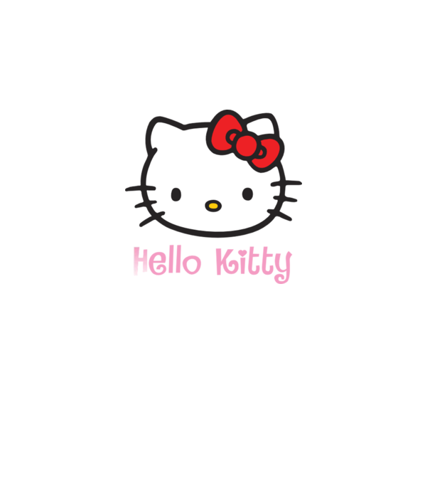 Hello Kitty model gri închis pe tricou