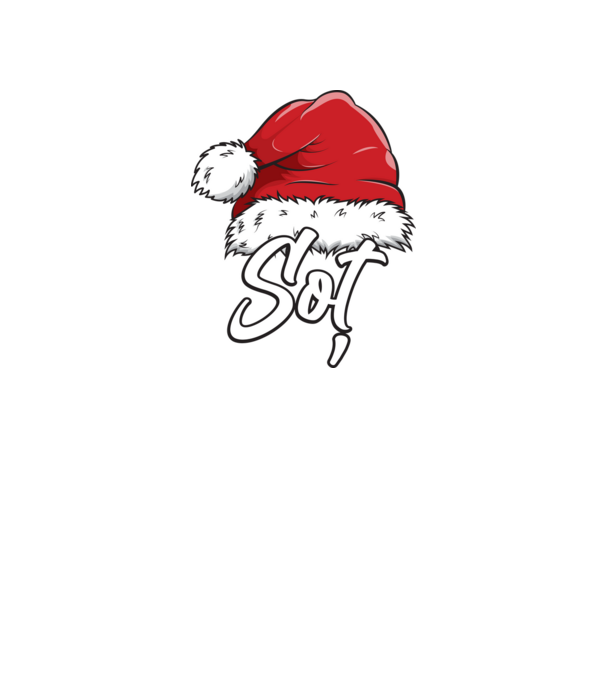 soț Santa Hat model negru pe tricou