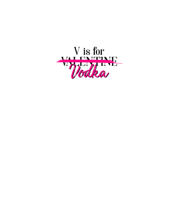 V for Vodka model alb pe tricou