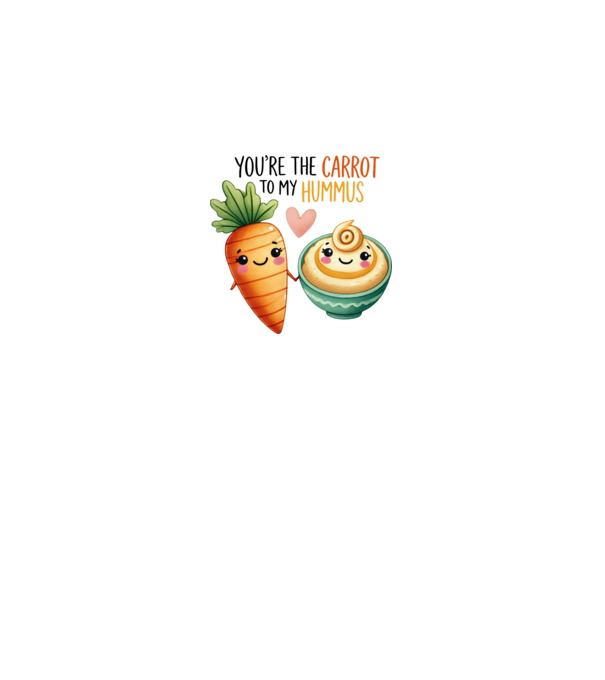 Carrot to my Hummus model alb pe tricou