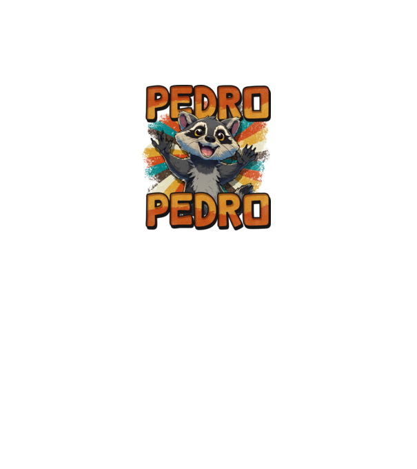 Retro Pedro model negru pe tricou