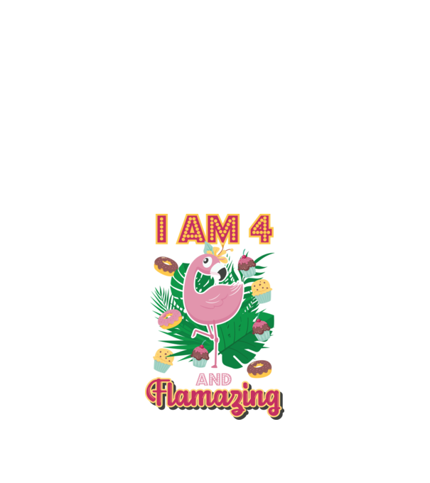 FLAMAZING Birthday 4 Years old model alb pe tricou
