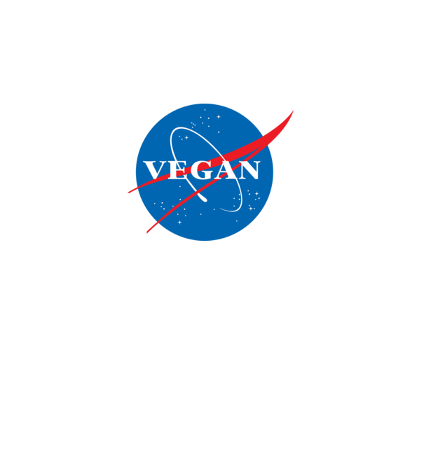 vegan nasa model alb pe tricou