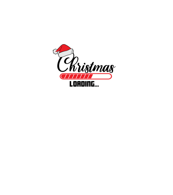 Christmas is loading model alb pe tricou
