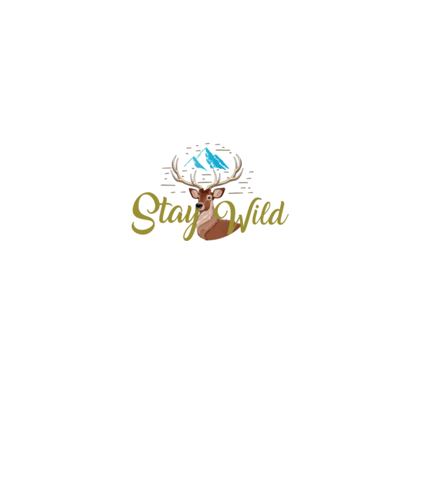 Stay wild model negru pe tricou