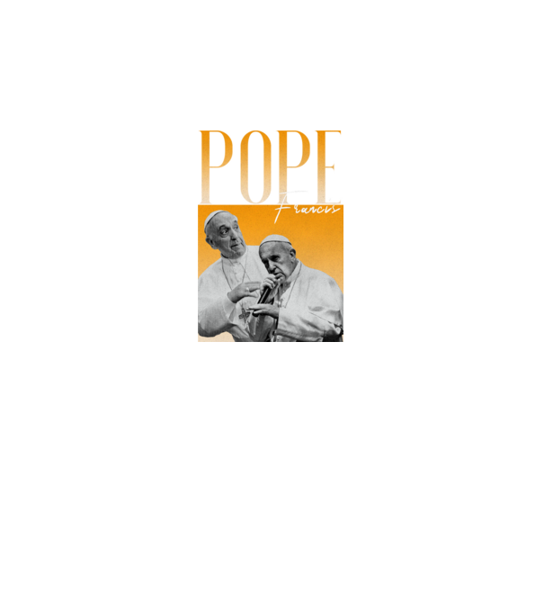 Pope Frances 90s poster model negru pe tricou