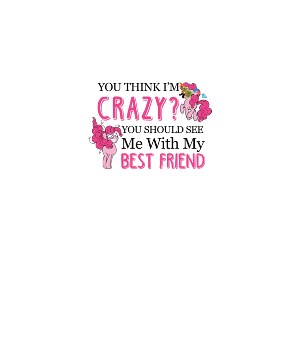 Crazy Friend Unicorn model alb pe tricou