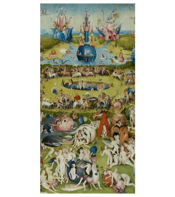 The garden of earthly delights by bosch model alb pe tricou