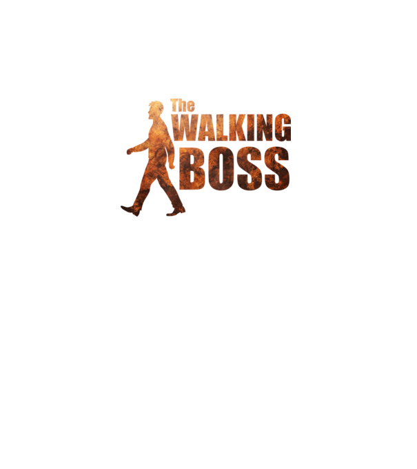 Walking boss model negru pe tricou