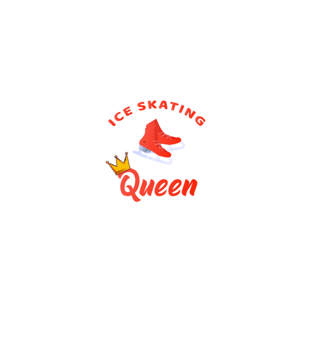 Ice skatin Queen model negru pe tricou