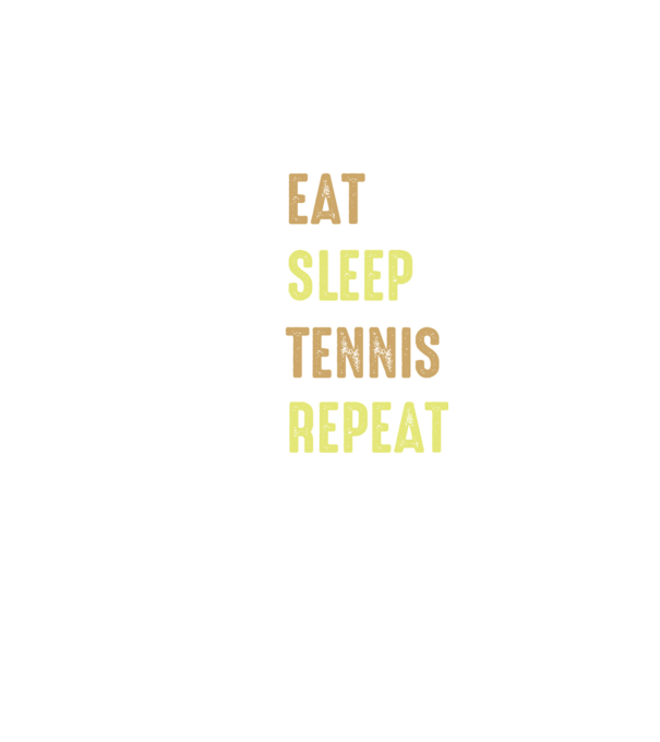 eat sleep tennis repeat model negru pe tricou