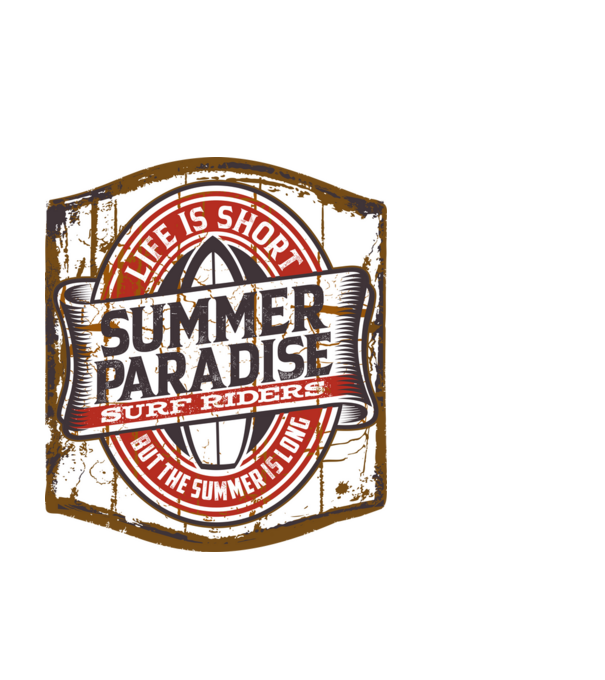 Summer Paradise model alb pe tricou