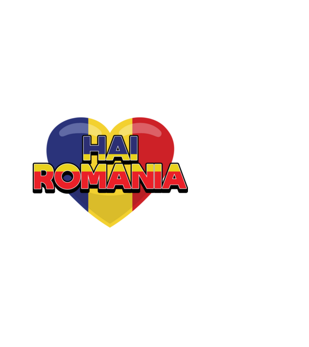Romania heart model alb pe tricou