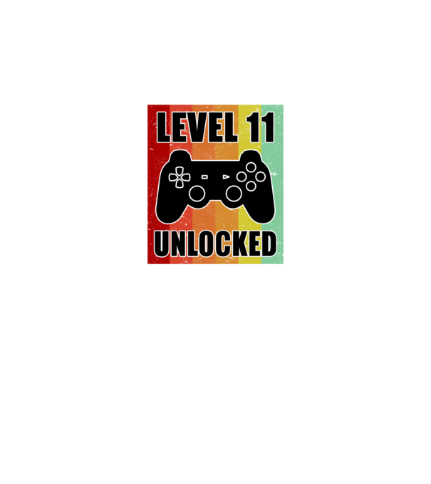 level 11 unlocked retro gamer model alb pe tricou