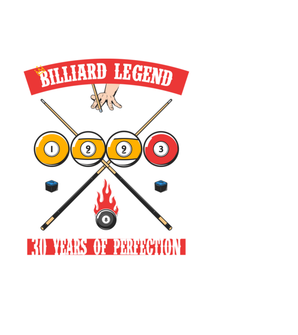 Billiard legend born in 1993 model negru pe tricou
