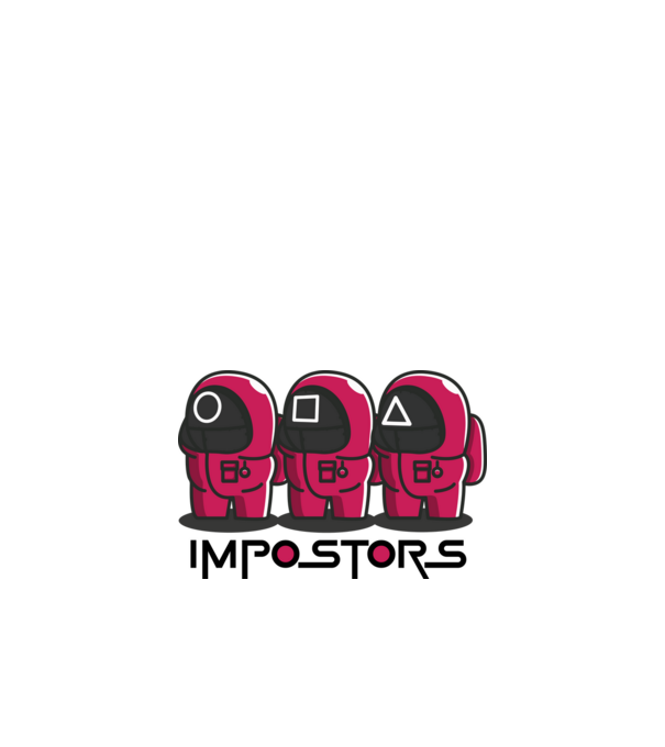 impostors squid game model alb pe tricou
