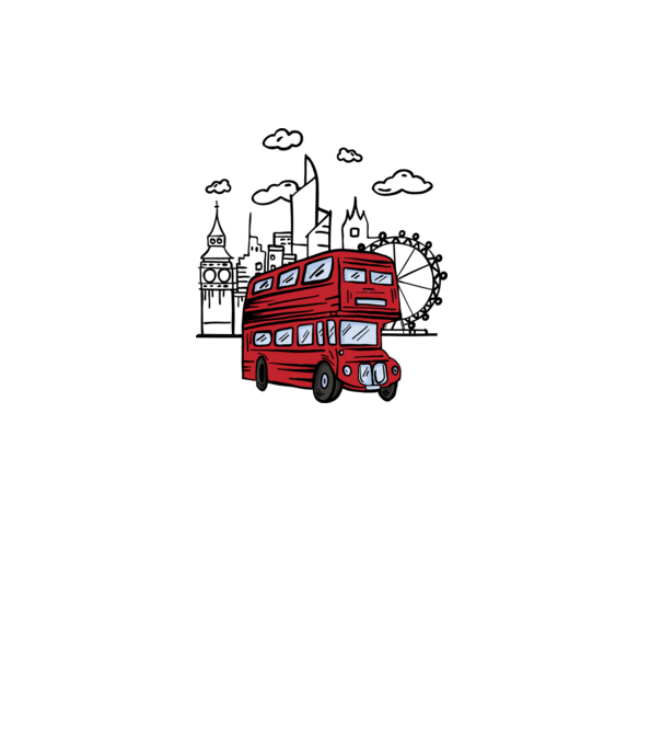 Autobuze model alb pe tricou
