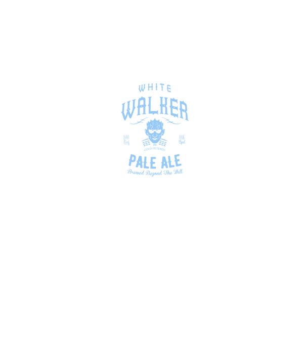 White Walker Pale Ale model negru pe tricou