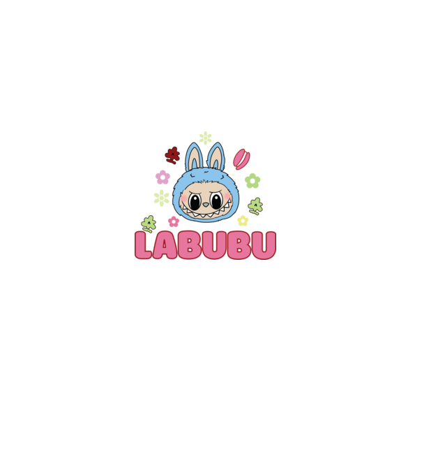 Labubu model negru pe tricou