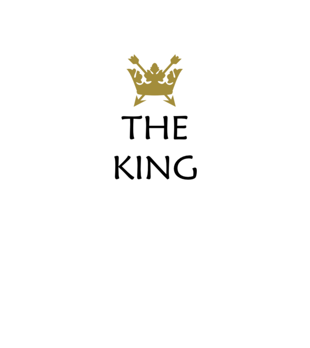 The King model alb pe tricou