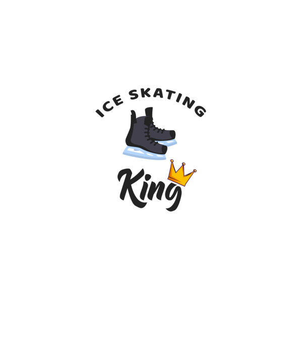 Ice skatin King model negru pe tricou