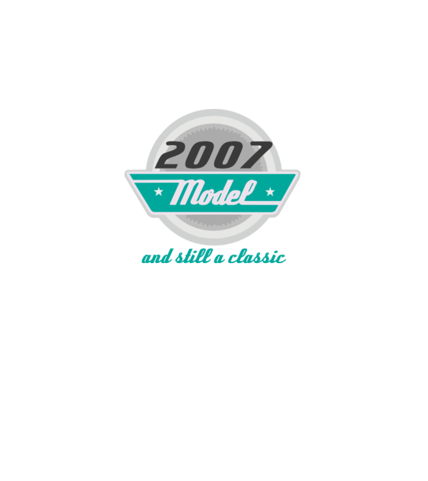 Model and still a classic - 2007 model alb pe tricou