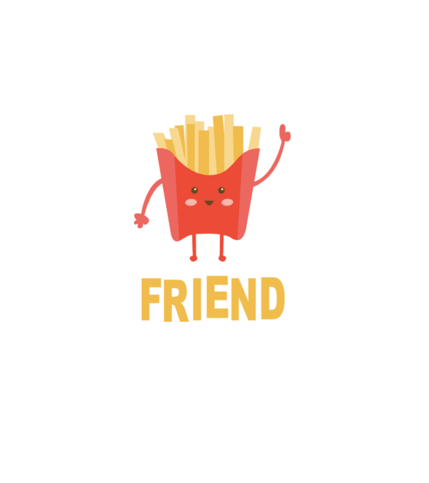 Friends cartofi model alb pe tricou