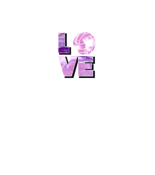 Love volleyball model negru pe tricou