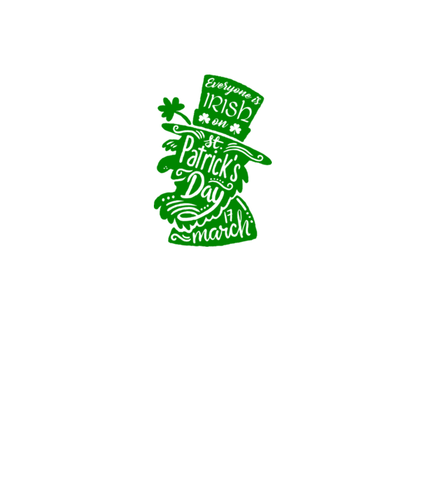 Everyone is irish leprechaun model alb pe tricou
