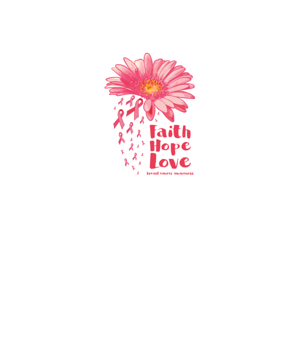 Gerbera faith hope love model alb pe tricou