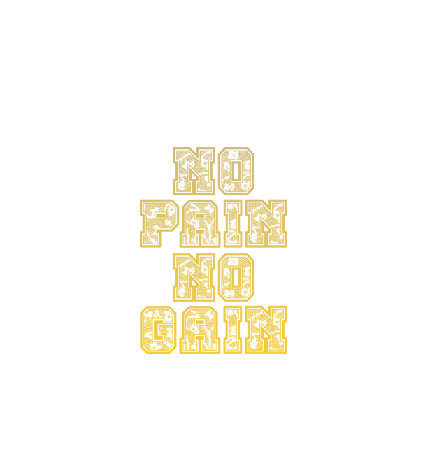No Pain No Gain model negru pe tricou