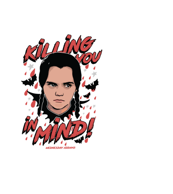 WEDNESDAY Killing You in my mind model negru pe tricou