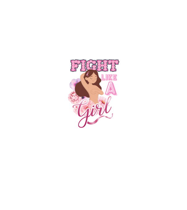 FIGHT like a girl model alb pe tricou
