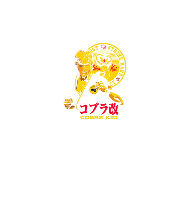 cobra kai poster model negru pe tricou