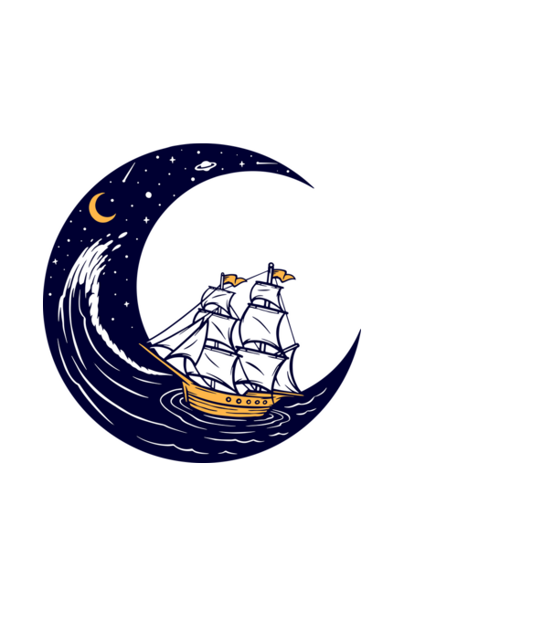 Vapoare model albastru deschis pe tricou
