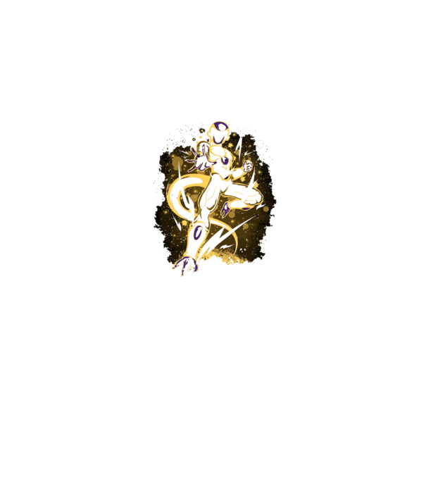 golden freeza dragonball model albastru jeanși pe tricou