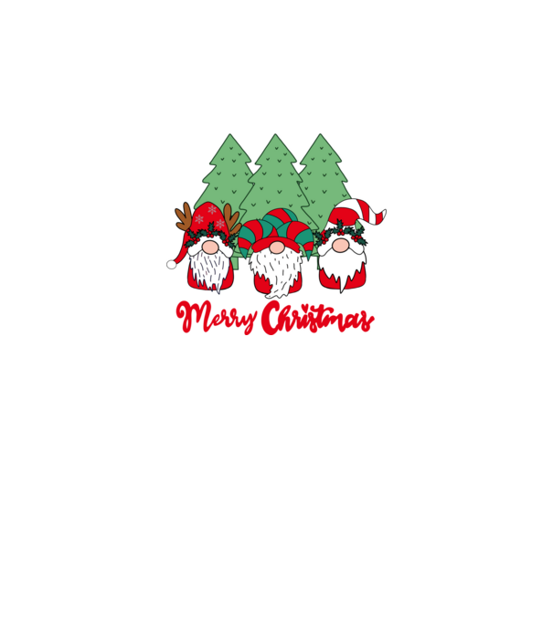 Merry christmas gnomes model negru pe tricou