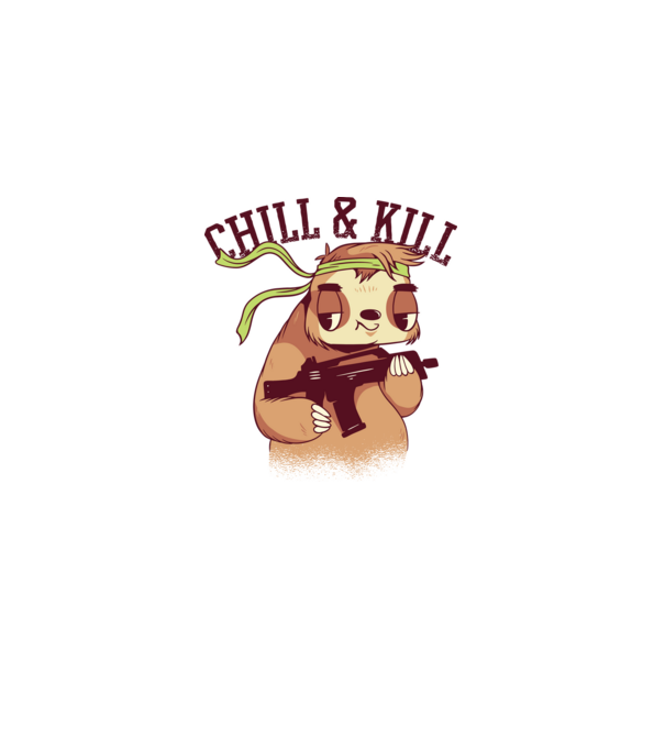 chill and kill model albastru deschis pe tricou