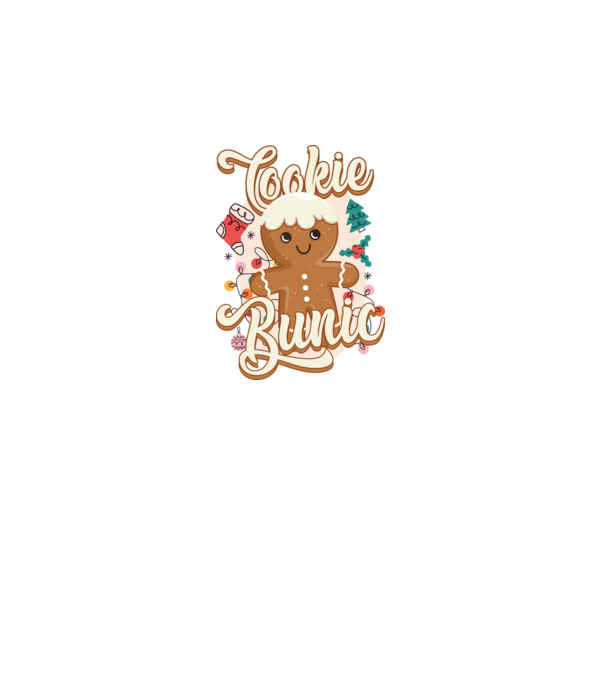 Cookie bunic model alb pe tricou